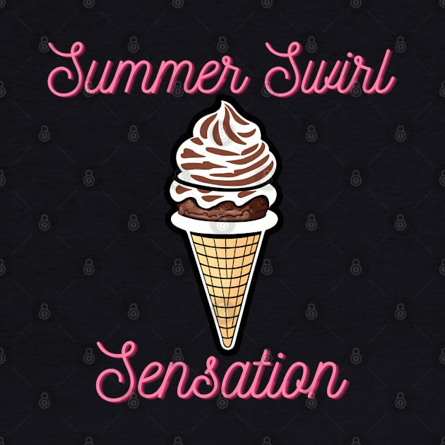 Summer Swirl Sensation Twist Ice Cream Cone by David Kincaid Art